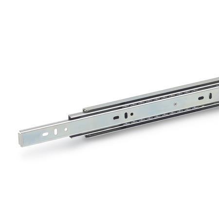 Otto GanterTelescopic Slide with Full Extension and Self Retracting Mechanism Load Capacity up to 430 N, GN 1412
